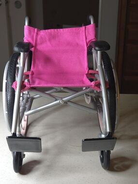Battat Our Generation Doll Wheelchair - Pink & Silver - Fits 18" Dolls (AG/OG)